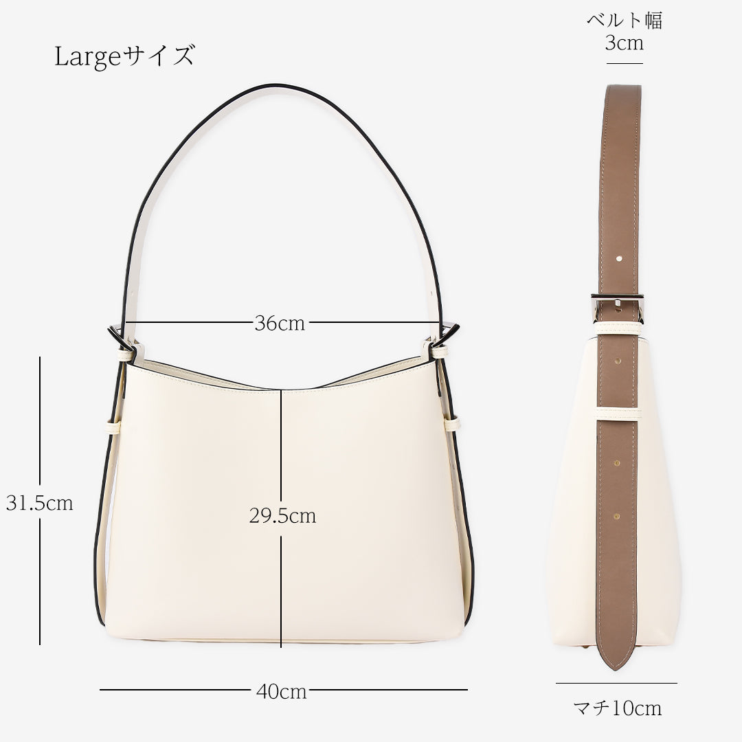【予約注文★10月下旬順次発送】2way Bicolor Shoulder Bag - バイカラーショルダーバッグ (M・L)