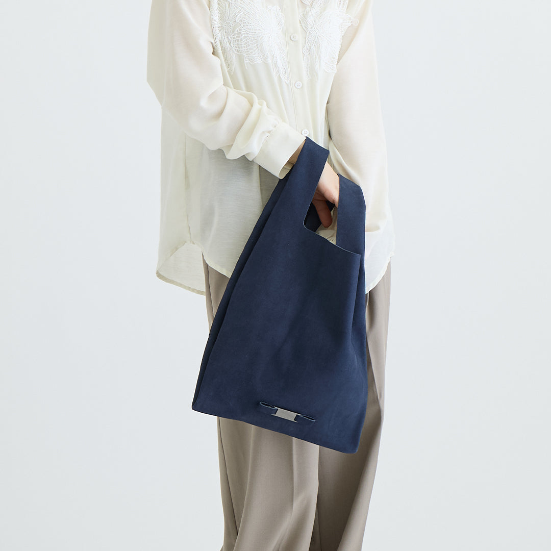 【本革】スエードマルシェバッグ-日本製