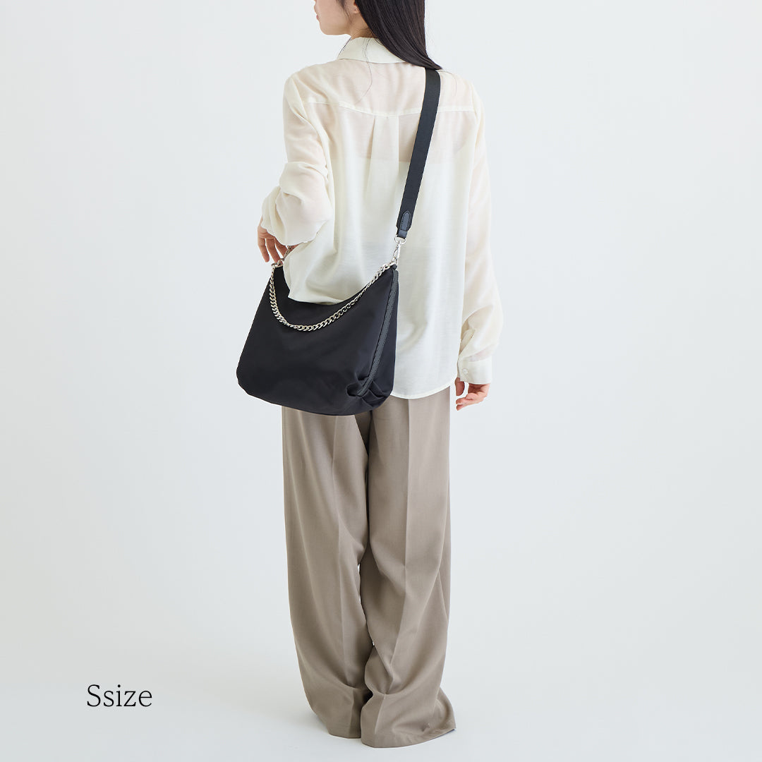 ナイロン×本革】3way Moon Bag-ムーンバッグ(S・M)