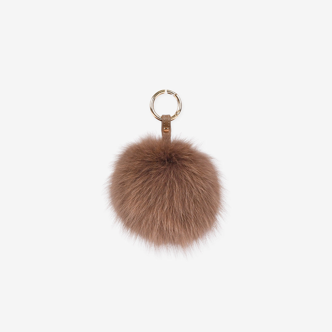 Real fox fur pom pom charm XY0005