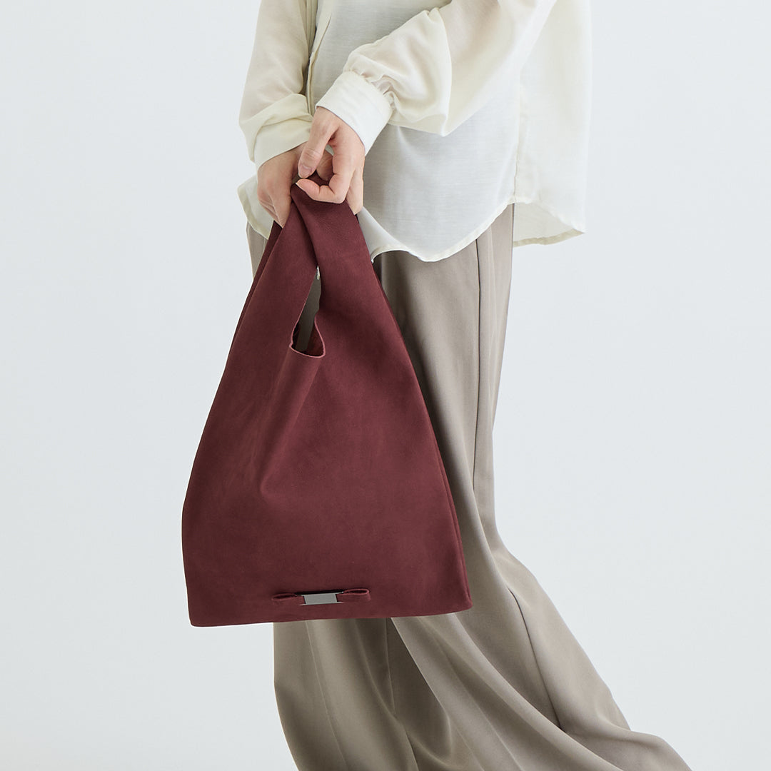 【本革】スエードマルシェバッグ-日本製