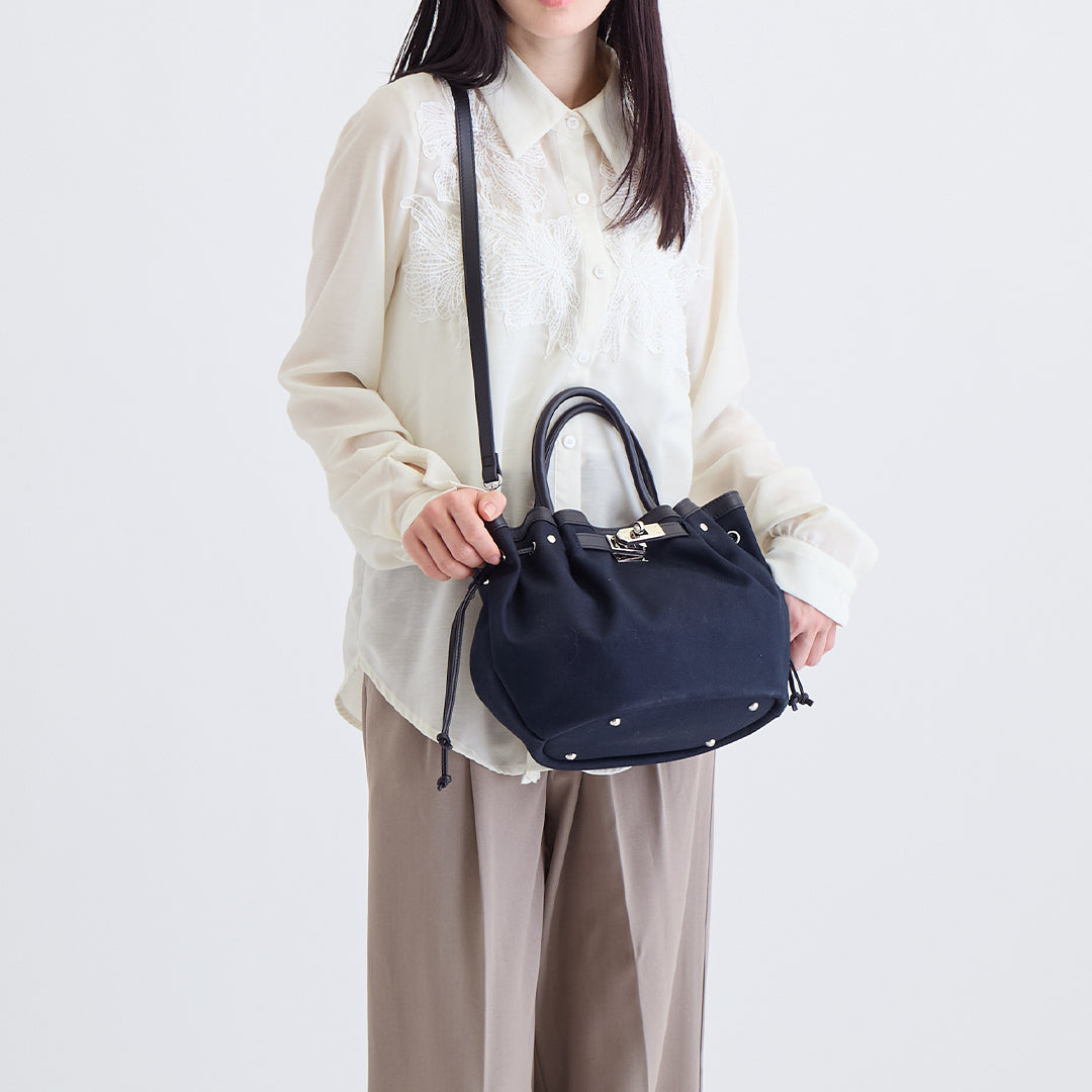 【本革×帆布】2way シェルバッグ- Shell Bag (Sサイズ)★5月7日順次発送