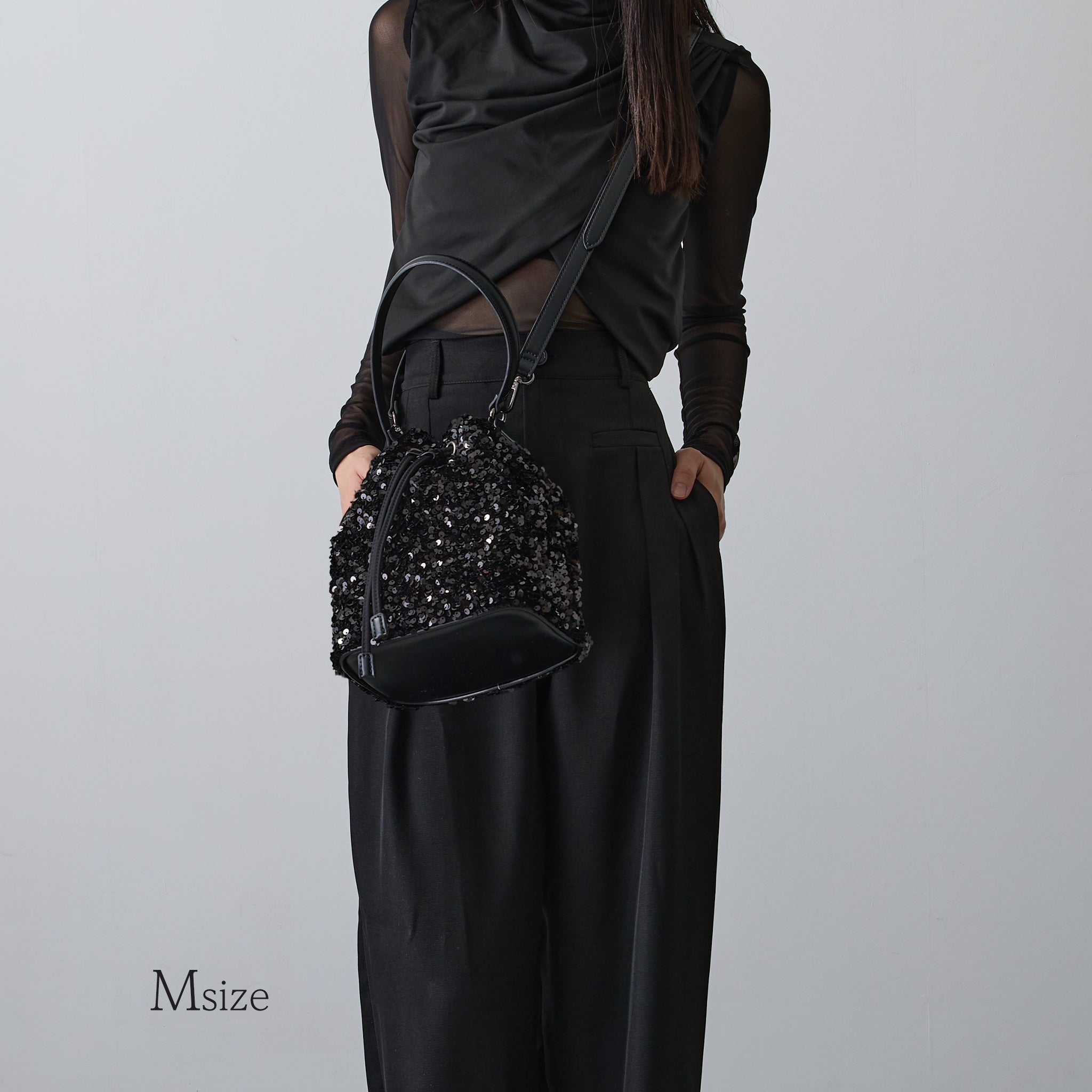 Sequins] Drawstring Bag