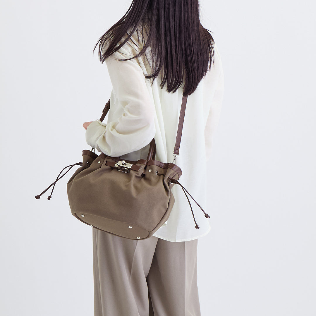 【本革×帆布】2way シェルバッグ- Shell Bag (Sサイズ)★5月7日順次発送