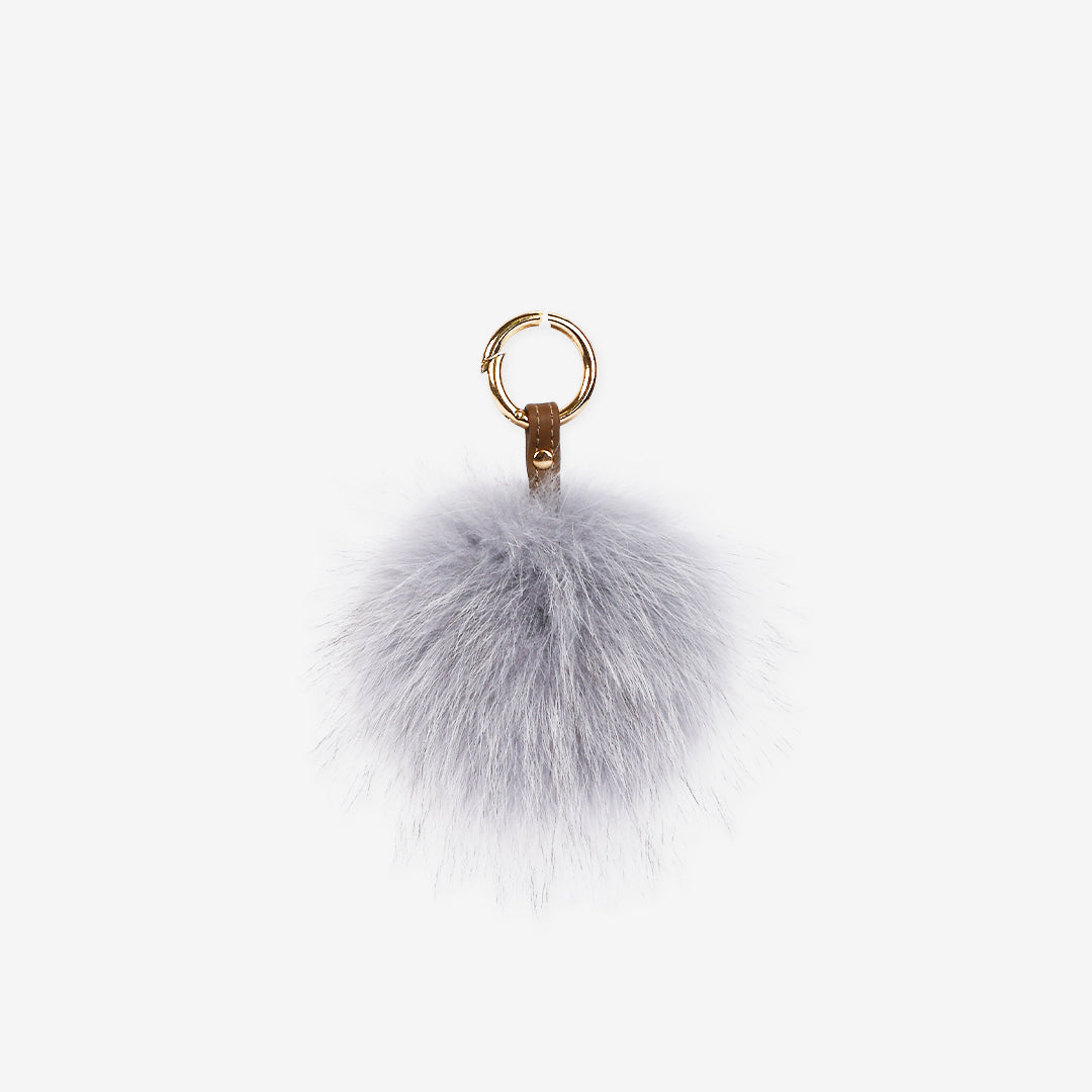 Real fox fur pom pom charm XY0005