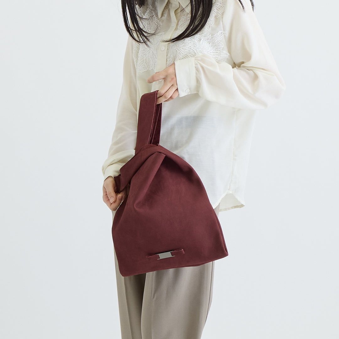 【本革】スエードマルシェバッグ-日本製