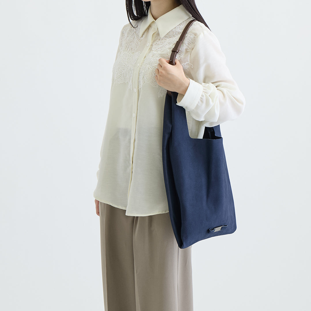 【本革】スエードマルシェバッグ-日本製