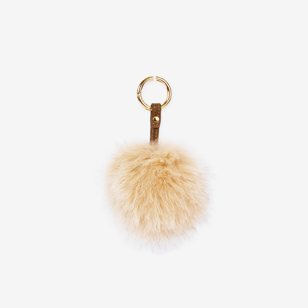 Real fox fur pom pom charm XY0005