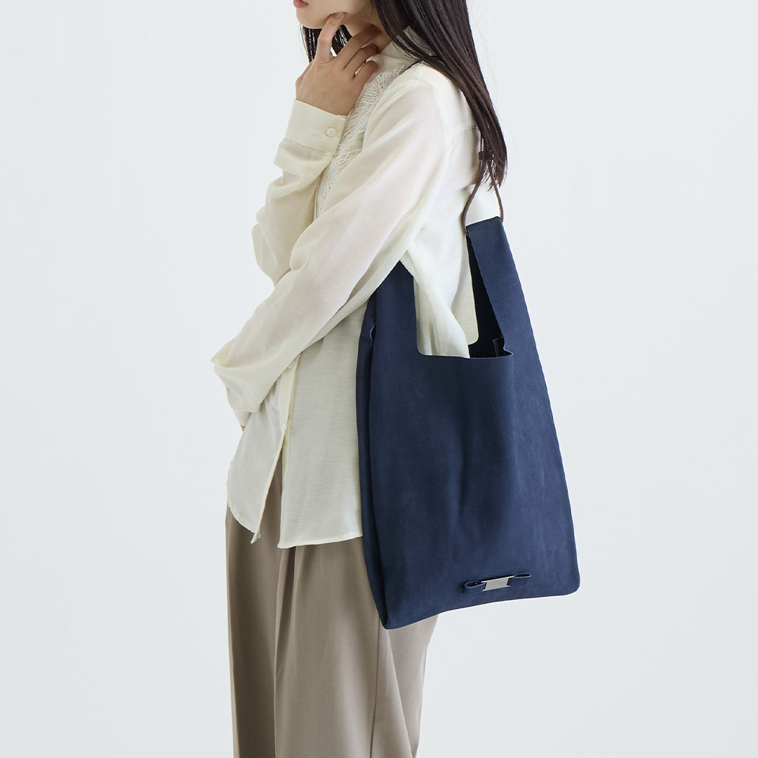 【本革】スエードマルシェバッグ-日本製