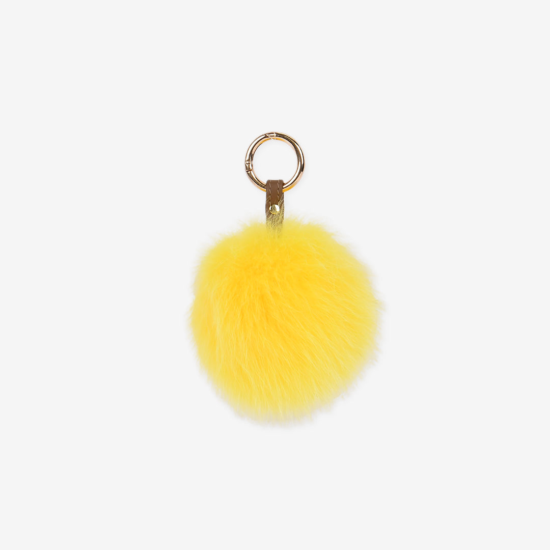 Real fox fur pom pom charm XY0005