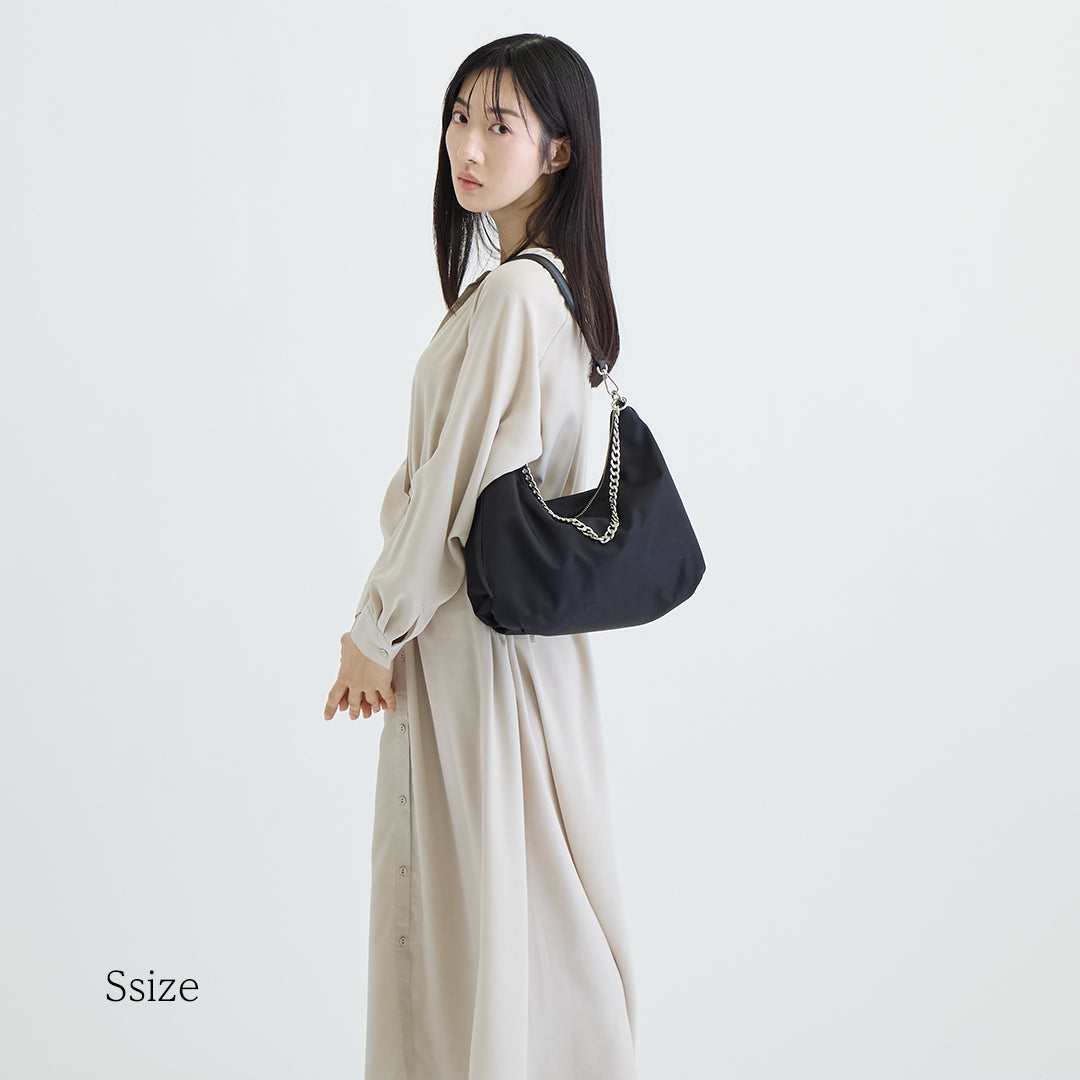 ナイロン×本革】3way Moon Bag-ムーンバッグ(S・M)