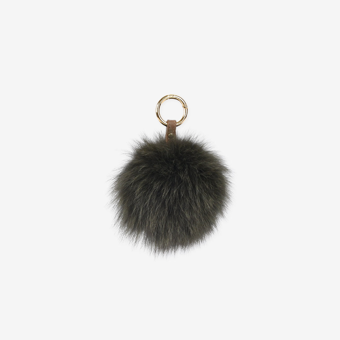 Real fox fur pom pom charm XY0005