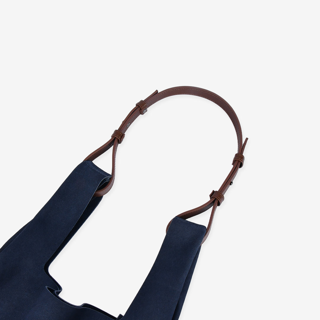 【本革】スエードマルシェバッグ-日本製