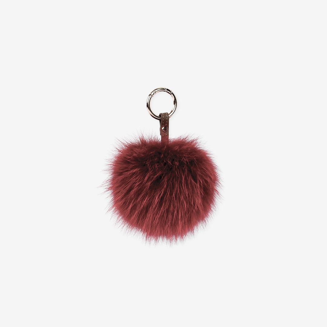 Real fox fur pom pom charm XY0005