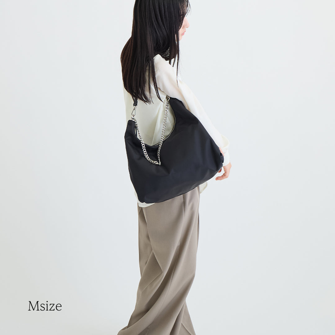 【ナイロン×本革】3way Moon Bag-ムーンバッグ(S・M)