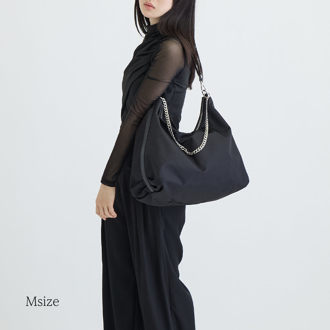ナイロン×本革】3way Moon Bag-ムーンバッグ(S・M)