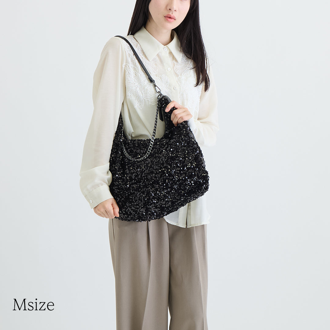 【スパンコール】3way Moon Bag-ムーンバッグ(S・M)