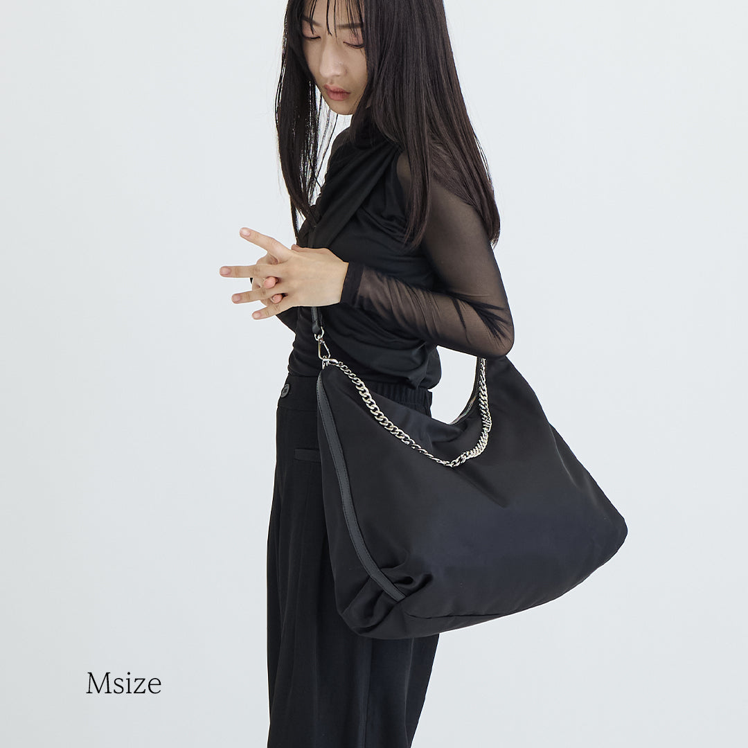 【ナイロン×本革】3way Moon Bag-ムーンバッグ(S・M)