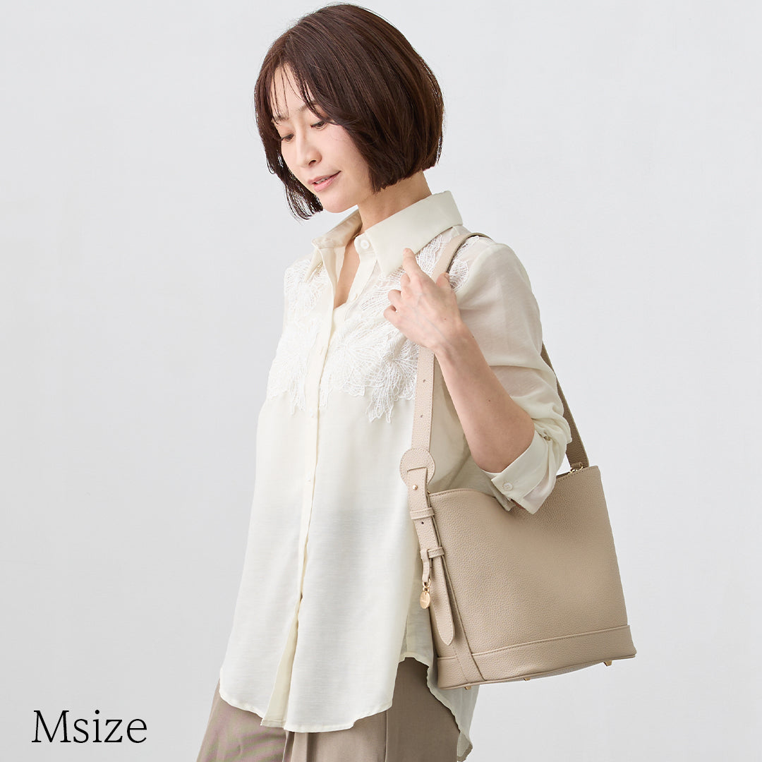 Bucket Bag - バケットバッグ  アイボリー(S・M・L)