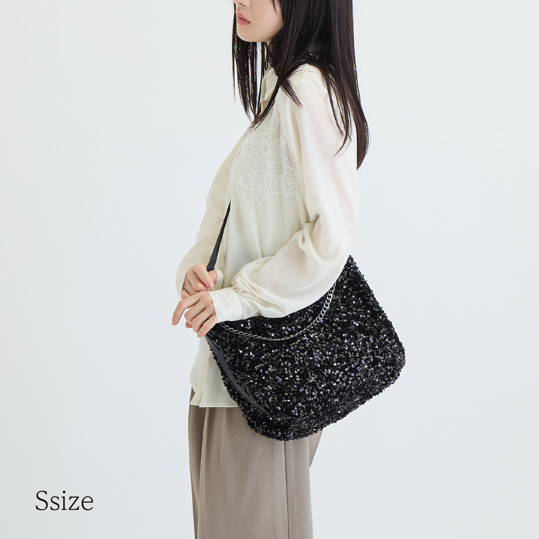 【スパンコール】3way Moon Bag-ムーンバッグ(S・M)