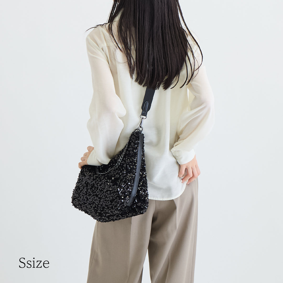 【スパンコール】3way Moon Bag-ムーンバッグ(S・M)