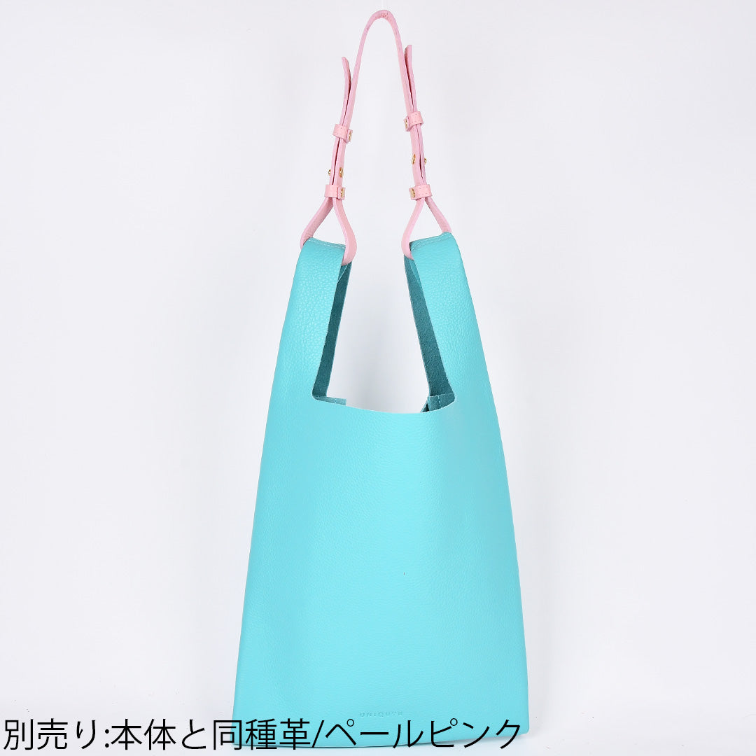 イタリアンレザー】本革マルシェバッグ-日本製 ロビンズエッグブルー