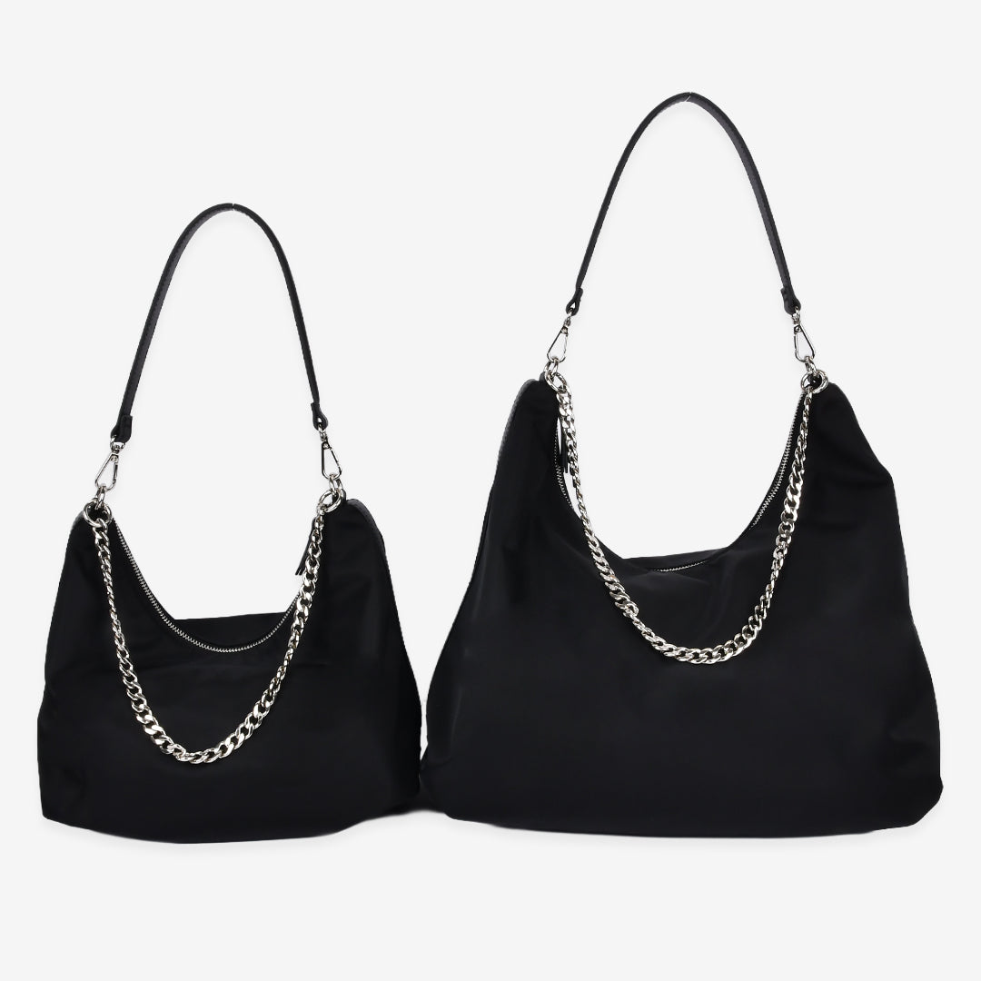 【ナイロン×本革】3way Moon Bag-ムーンバッグ(S・M)