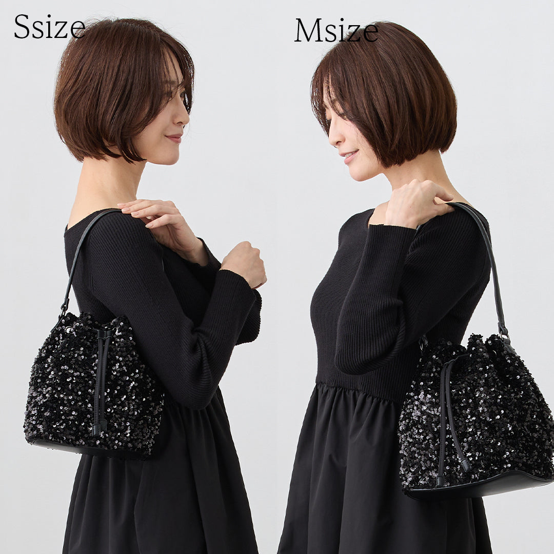 【スパンコール】Drawstring Bag-巾着バッグ (S・M)