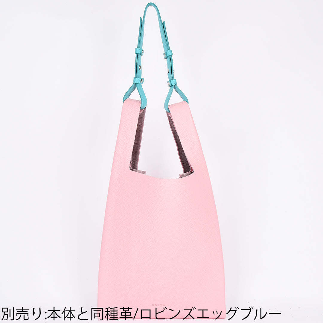 イタリアンレザー】本革マルシェバッグ-日本製 ペールピンク