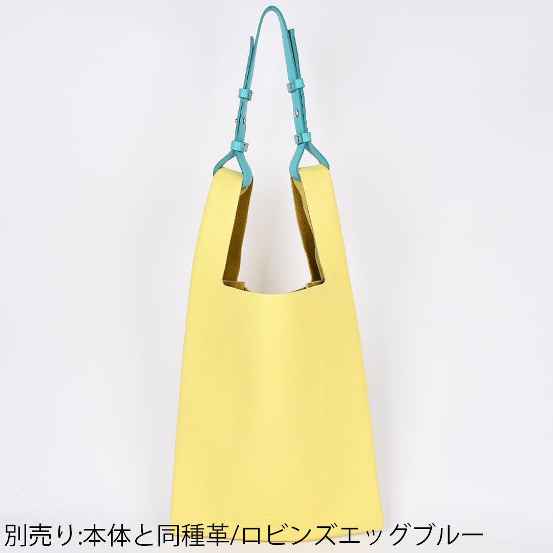 【イタリアンレザー】本革マルシェバッグ-日本製 クリームイエロー